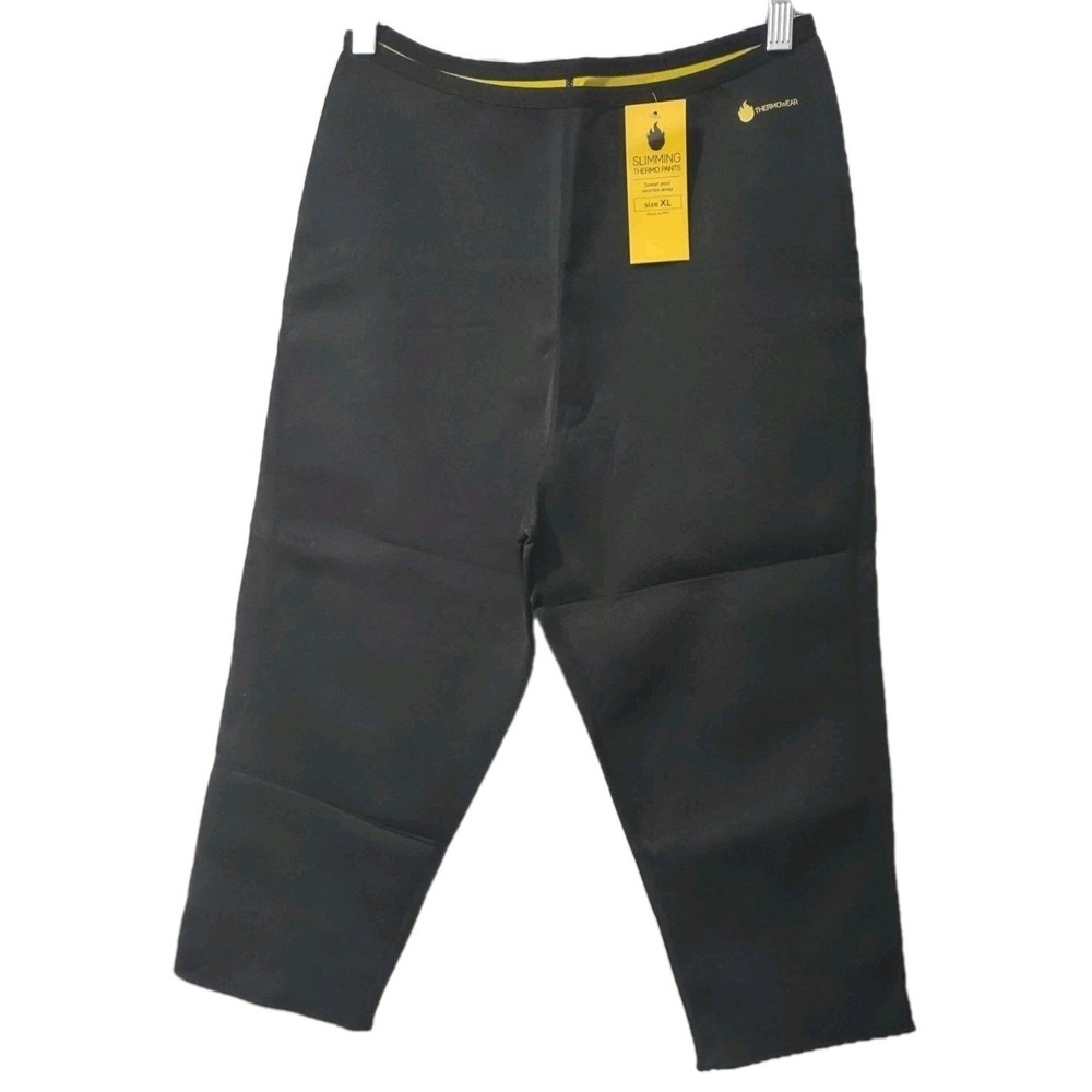 Thermowear Slimming Thermo Pants XL Women Neoprene Sweat Leggings Sauna Fit Blk.